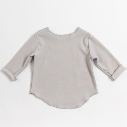 Bamboom Baby Shirt Lange Mouw Grijs/Ivoor koop je bij Babywinkel