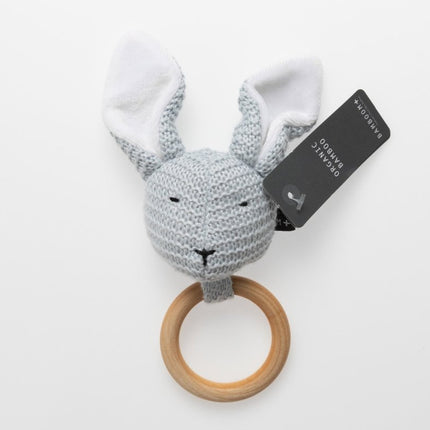 Bamboom Bijtring Hout Haasje Licht Blauw koop je bij Babywinkel