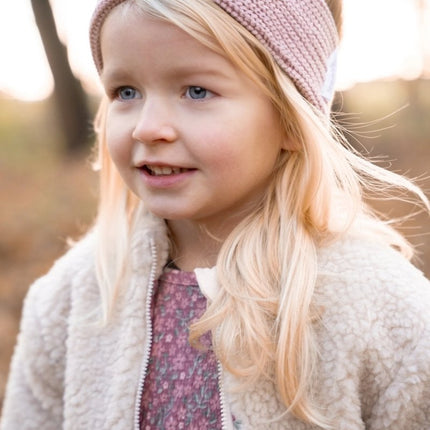 Little Dutch Baby Haarbandje Gebreid Velvet Rose koop je bij Babywinkel