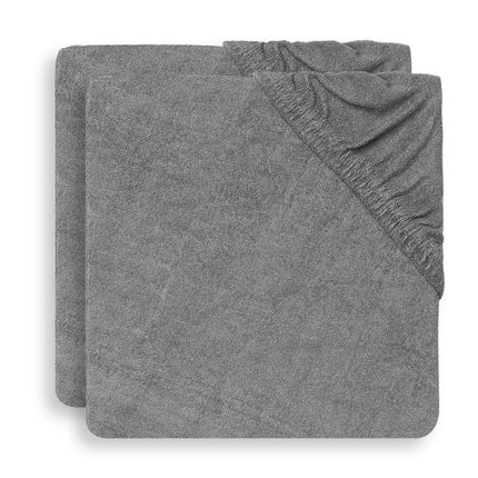 Jollein Aankleedkussenhoes Badstof Storm Grey 50x70m 2st koop je bij Babywinkel