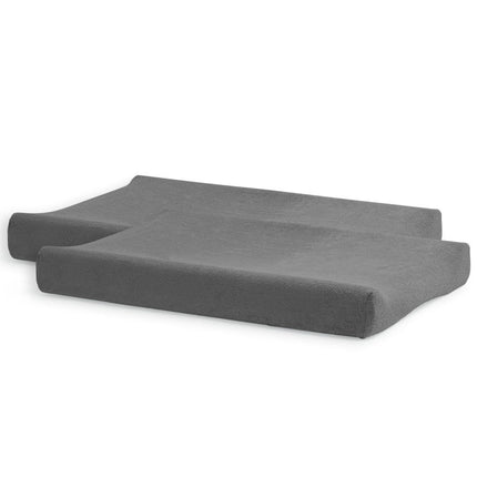 Jollein Aankleedkussenhoes Badstof Storm Grey 50x70m 2st koop je bij Babywinkel