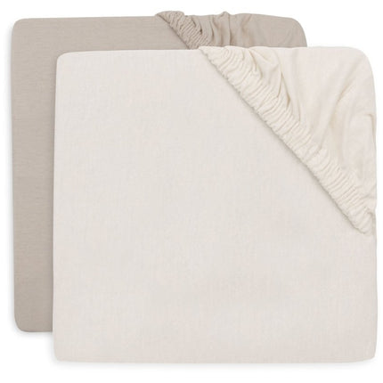 Jollein Hoeslaken Boxmatras Oatmeal/ Sand 75X95Cm 2St koop je bij Babywinkel