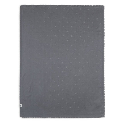 Jollein Wiegdeken Pointelle Storm Grey 100x150cm koop je bij Babywinkel