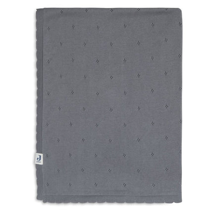 Jollein Wiegdeken Pointelle Storm Grey 100x150cm koop je bij Babywinkel