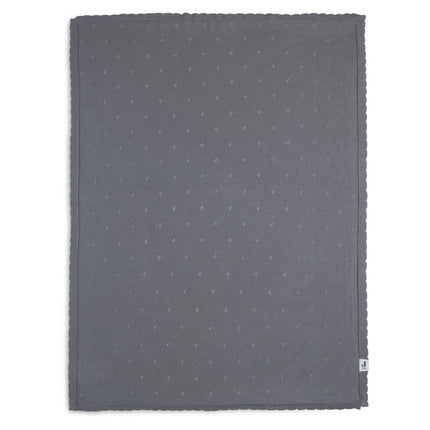 Jollein Wiegdeken Pointelle Storm Grey 100x150cm koop je bij Babywinkel