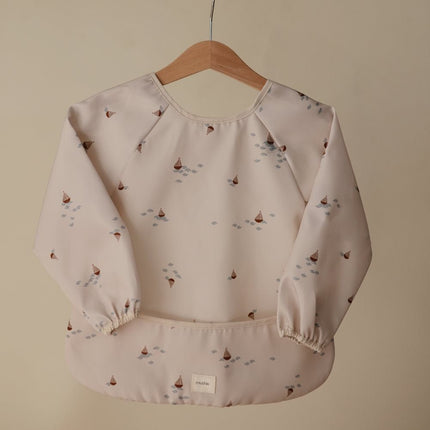 Mushie Slabbetje Long Sleeve Boats koop je bij Babywinkel
