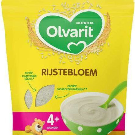 Olvarit Babyvoeding Rijstebloem 4+ Maanden koop je bij Babywinkel