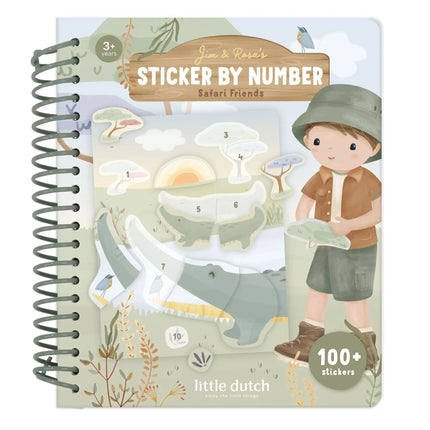 Little Dutch Stickerbuch nach Nummern: Jim Safari Fiends