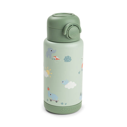 <tc>Done by Deer</tc> Thermos-Trinkflasche mit Strohhalm „Playground Green“, 340 ml