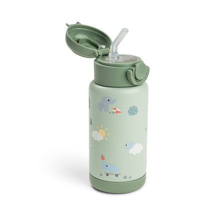 <tc>Done by Deer</tc> Thermos-Trinkflasche mit Strohhalm „Playground Green“, 340 ml