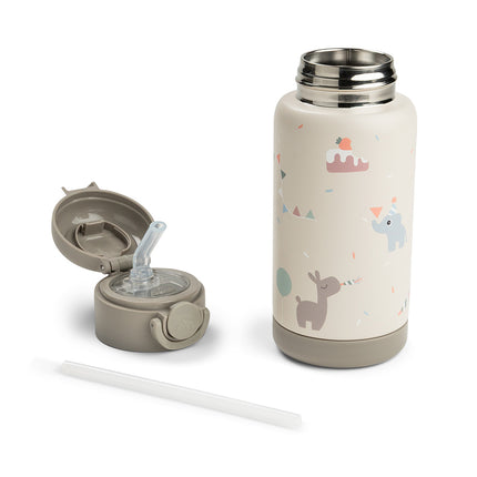 <tc>Done by Deer</tc> Thermos-Trinkflasche mit Strohhalm „Celebration Sand“, 340 ml