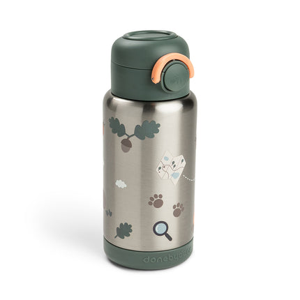<tc>Done by Deer</tc> Thermos-Trinkflasche mit Strohhalm „Tiny Trails Green“, 340 ml