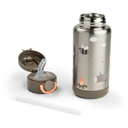 <tc>Done by Deer</tc> Thermos-Trinkflasche mit Strohhalm „Tiny Trails Sand“, 340 ml