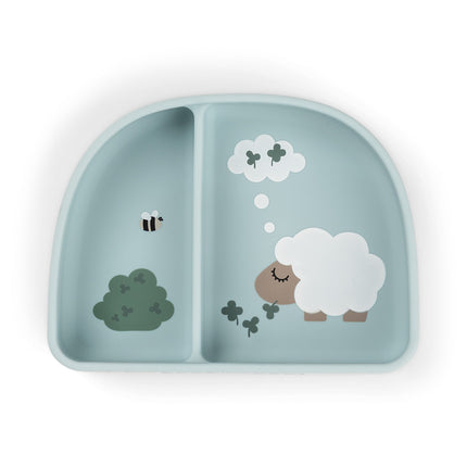 <tc>Done By Deer</tc> S&Stick&Stay-Fächer-Schale „Tiny Farm Blue“
