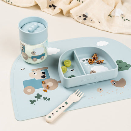 <tc>Done by Deer</tc> Übungsbecher 360 Grad Tiny Farm Blau