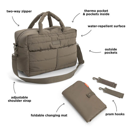 Done by Deer Wickeltasche Taupe XL