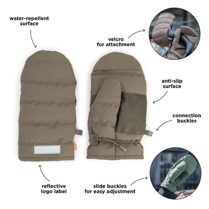 Done by Deer Kinderwagen-Fäustlinge Taupe