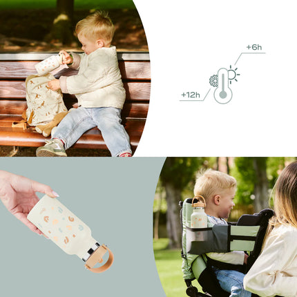 <tc>Babymoov</tc> Little Explorer Isolierte Edelstahl-Trinkflasche, Elfenbein