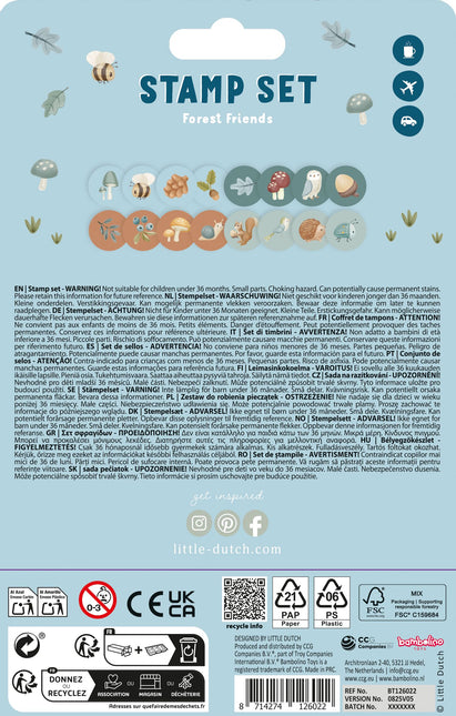 <tc>Little Dutch</tc> Stempelset Waldfreunde 12tlg