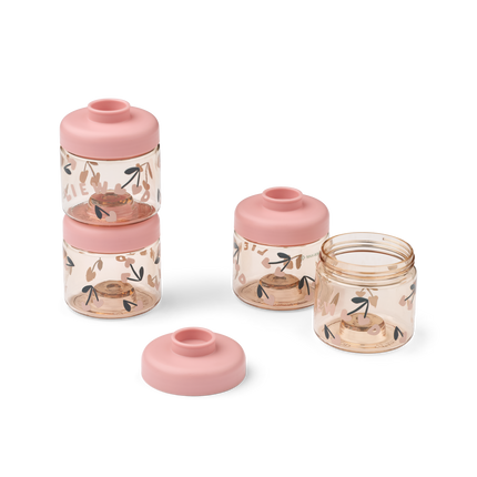 <tc>Liewood</tc> Aufbewahrungsbehälter Dominique Tritan Cherry Heart/Rosey 100 ml, 4er-Set