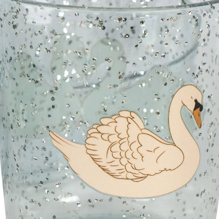 Konges Sløjd Serviesset Sparkly Swan Blue