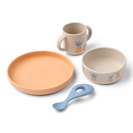 <tc>Liewood</tc> Kindergeschirr-Set Vivi Pineapple/Sandy