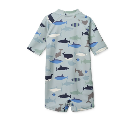 Liewood Zwempak Kind Max Shark / Dove Blue