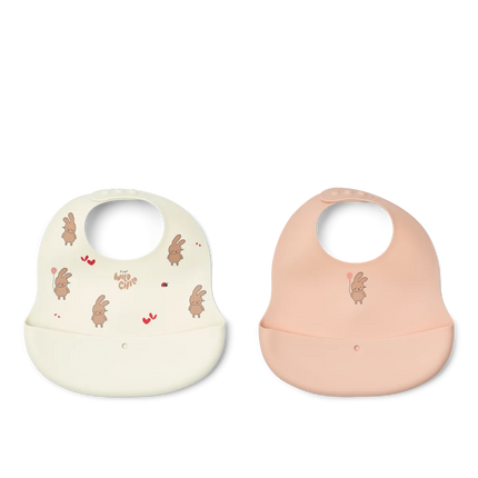 Liewood Slabbetje Ember Printed Wild Child / Rosey 2St