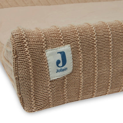 Aankleedkussenhoes 50x70cm Pure Knit - Biscuit - GOTS - Babywinkel - 8717329370814