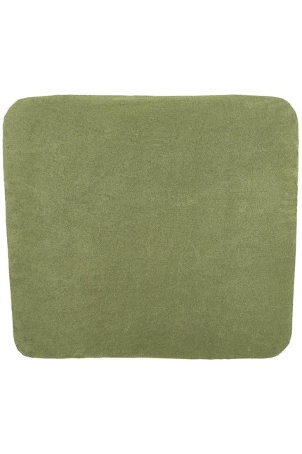 Aankleedkussenhoes badstof Uni - olive green - 85x75cm - Babywinkel - 4054703108217