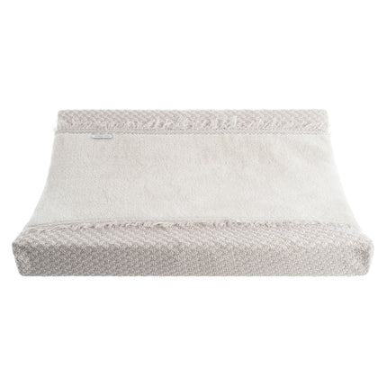 Aankleedkussenhoes Happiness urban taupe/ecru - 45x70 - Babywinkel - 8721052102741