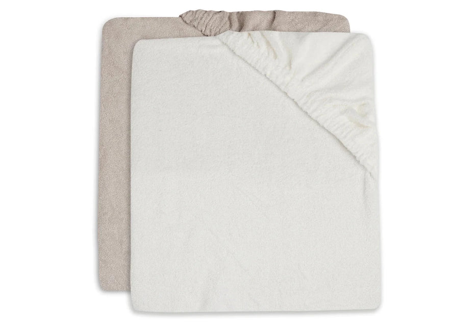 Aankleedkussenhoes Set 2 - Pack – Zachte Badstof Ivory koop je bij Babywinkel