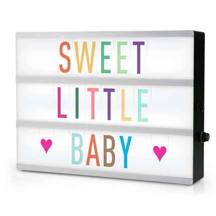 ALB - 01 - LED Lightbox A4, 3 lines, 85 letters and numbers - Babywinkel - 8712412578863