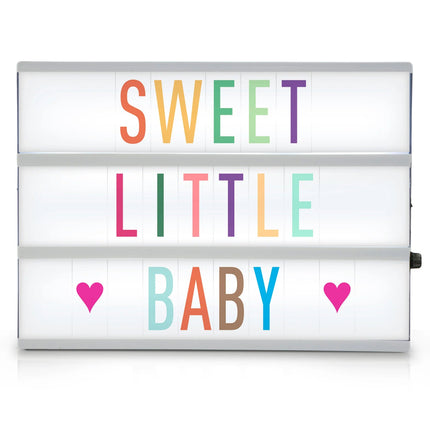 ALB - 01 - LED Lightbox A4, 3 lines, 85 letters and numbers - Babywinkel - 8712412578863
