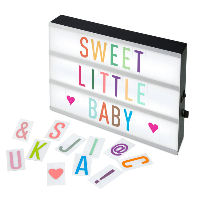 ALB - 01 - LED Lightbox A4, 3 lines, 85 letters and numbers - Babywinkel - 8712412578863