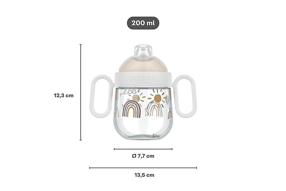 Antilek tuitbeker Mepal Mio 200 ml - Sunshine & Rainbow - Babywinkel - 8720294049364