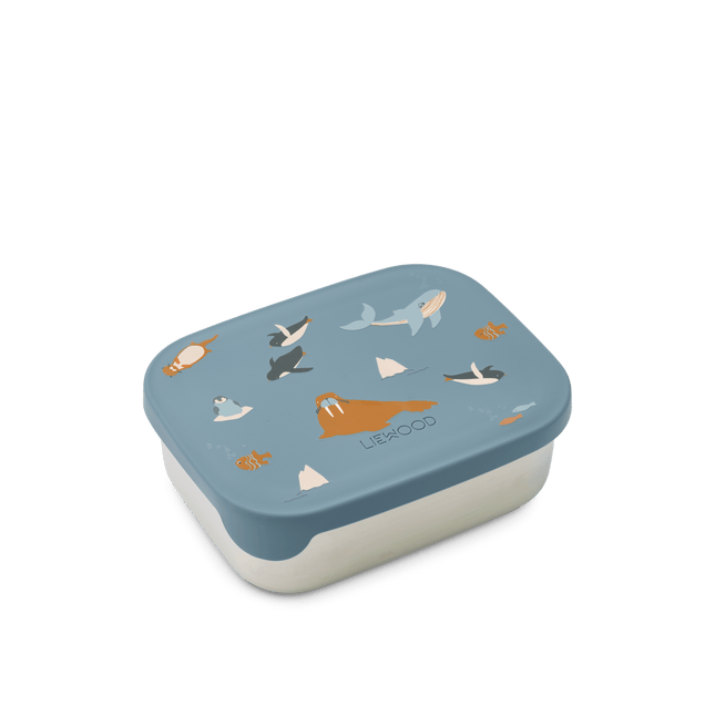 Liewood Lunchbox Arthur Arctic Sea/ Ocean View koop je bij Babywinkel