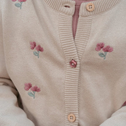 Strickjacke Sand