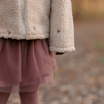 Teddy Strickjacke Sand
