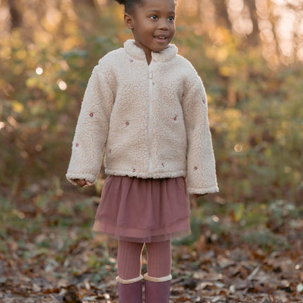 Teddy Strickjacke Sand