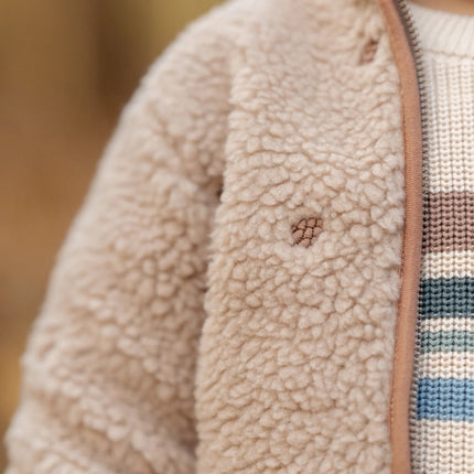 Teddy Strickjacke Taupe