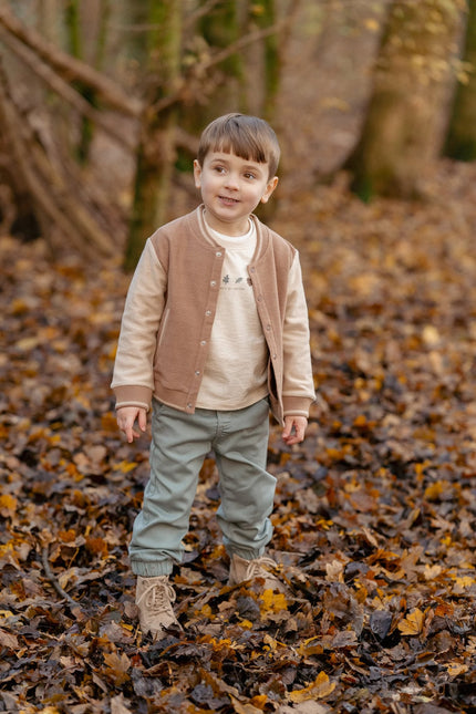 Strickstrickjacke Braun/Taupe