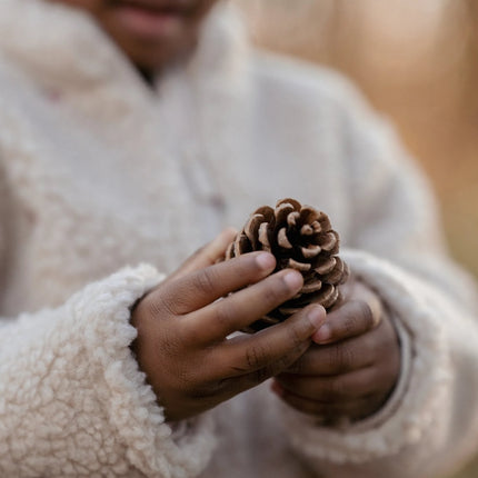 Teddy Strickjacke Sand