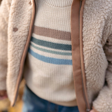 Teddy Strickjacke Taupe