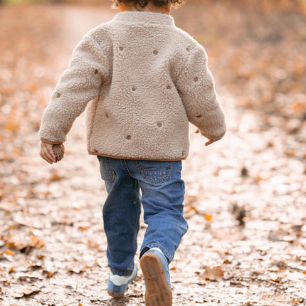 Teddy Strickjacke Taupe