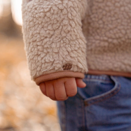 Teddy Strickjacke Taupe