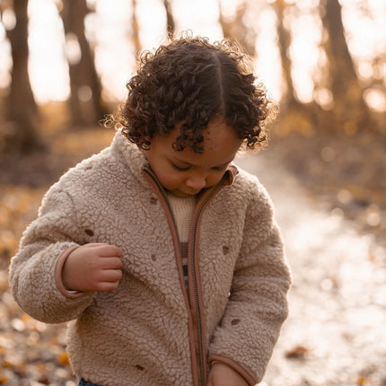 Teddy Strickjacke Taupe