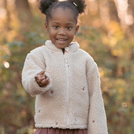 Teddy Strickjacke Sand