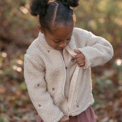 Teddy Strickjacke Sand