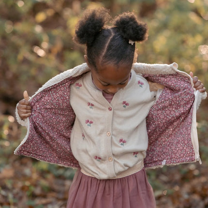 Teddy Strickjacke Sand